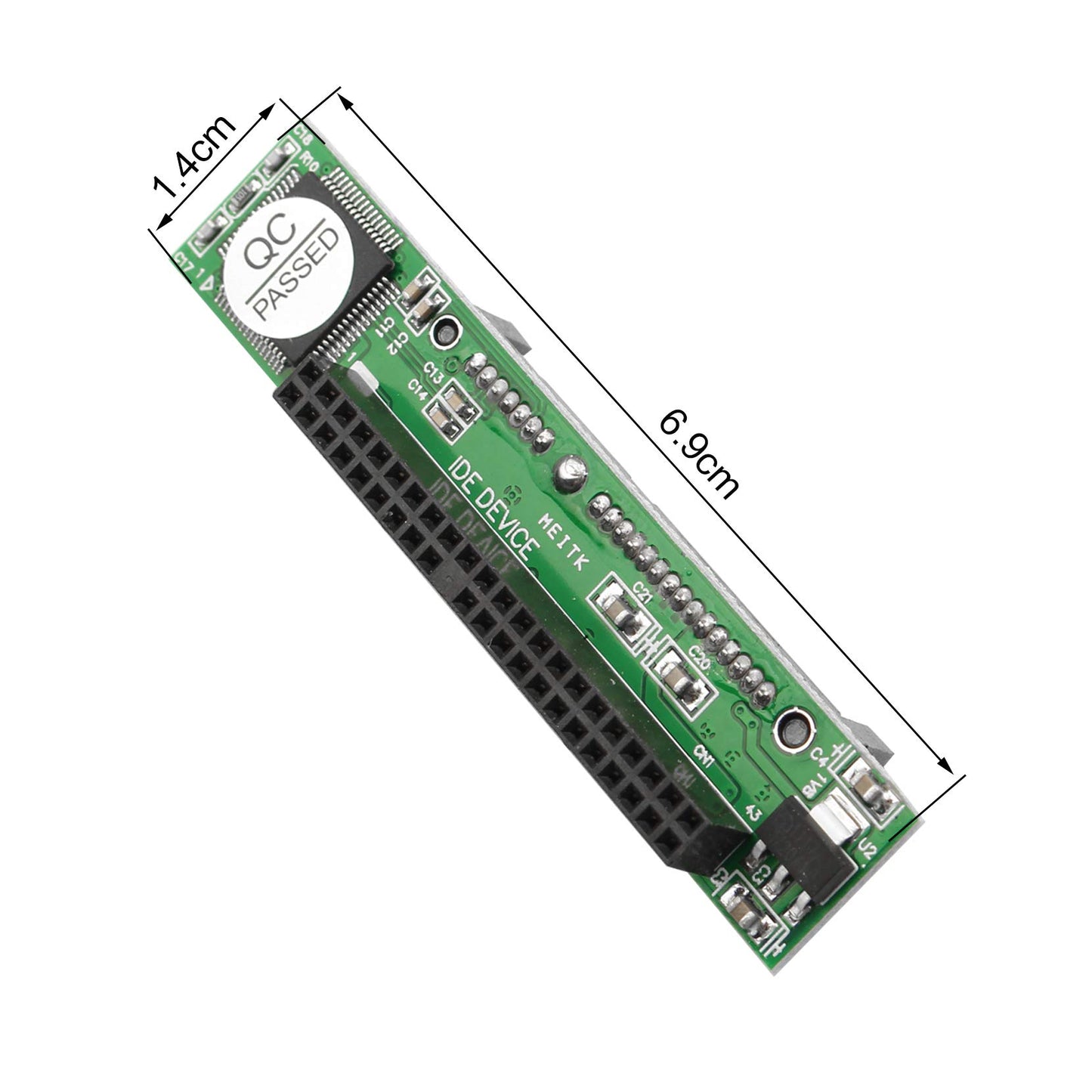 Futheda 2.5 inch 44 Pin Hard Drive Female IDE Adapter to SATA Adapter Converter Drive Hard Disk Parallel Port Interface to Serial ATA Port Adapter