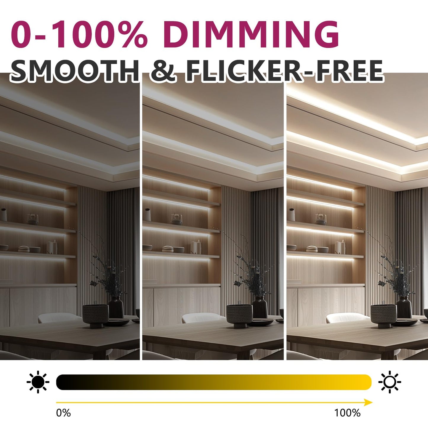 EMITEVER COB LED Strip Lights Neutral White, 4000K Tape Light Premium High Density, DC 24V, 360+Lumens/ft, 5120LEDs/Spool,Ra 90+,32.8ft/10m,UL Listed