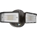 Lithonia Lighting HomeGuard 2-Light LED Outdoor Flood Lights, Outdoor LED Lights, Dusk to Dawn Sensor, Adjustable Lumens, Selectable Color, Square