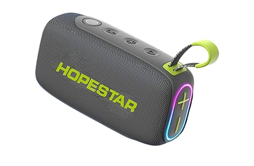 WorryFree Gadgets 30 W Wireless Portable Bluetooth Speaker, Powerful Sound and deep bass, IPX7 Waterproof, 12 Hours of Playtime Hopestar Series (Gray)