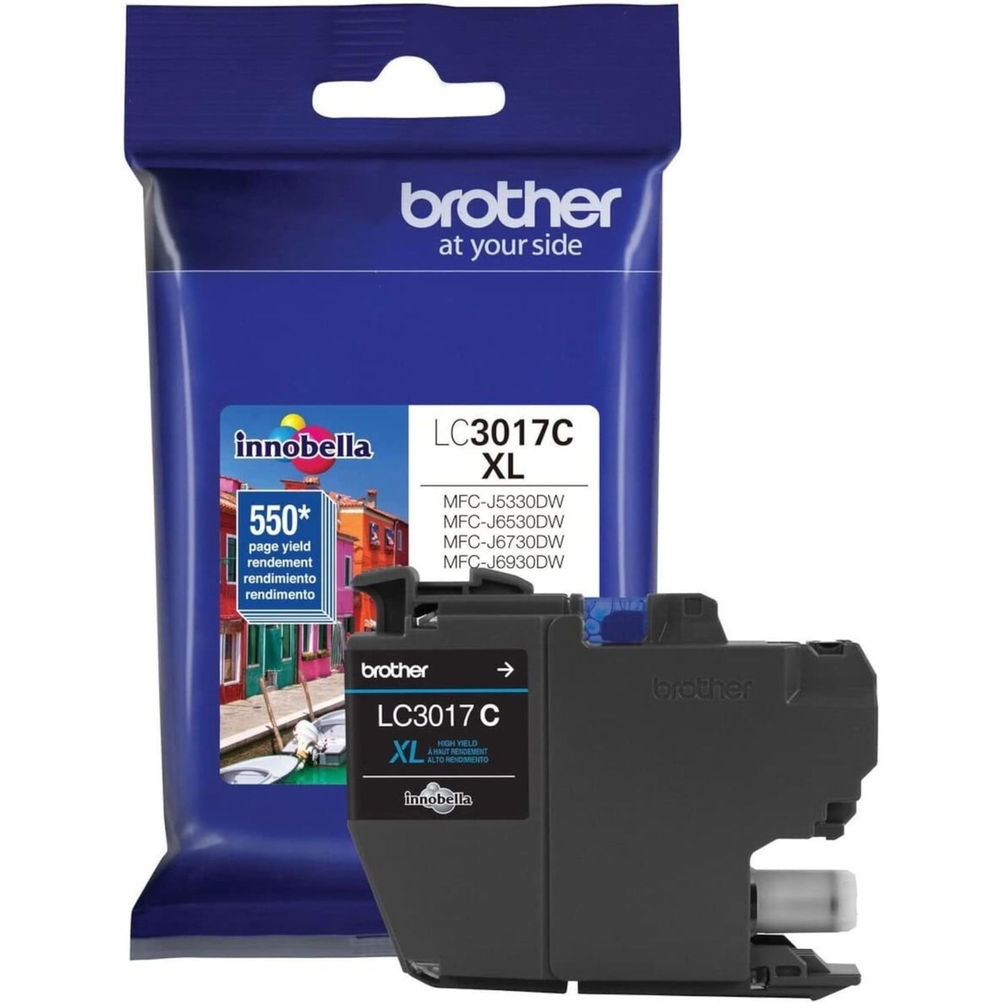 Brother LC3017C High Yield Cyan Ink Cartridge, 1 Size