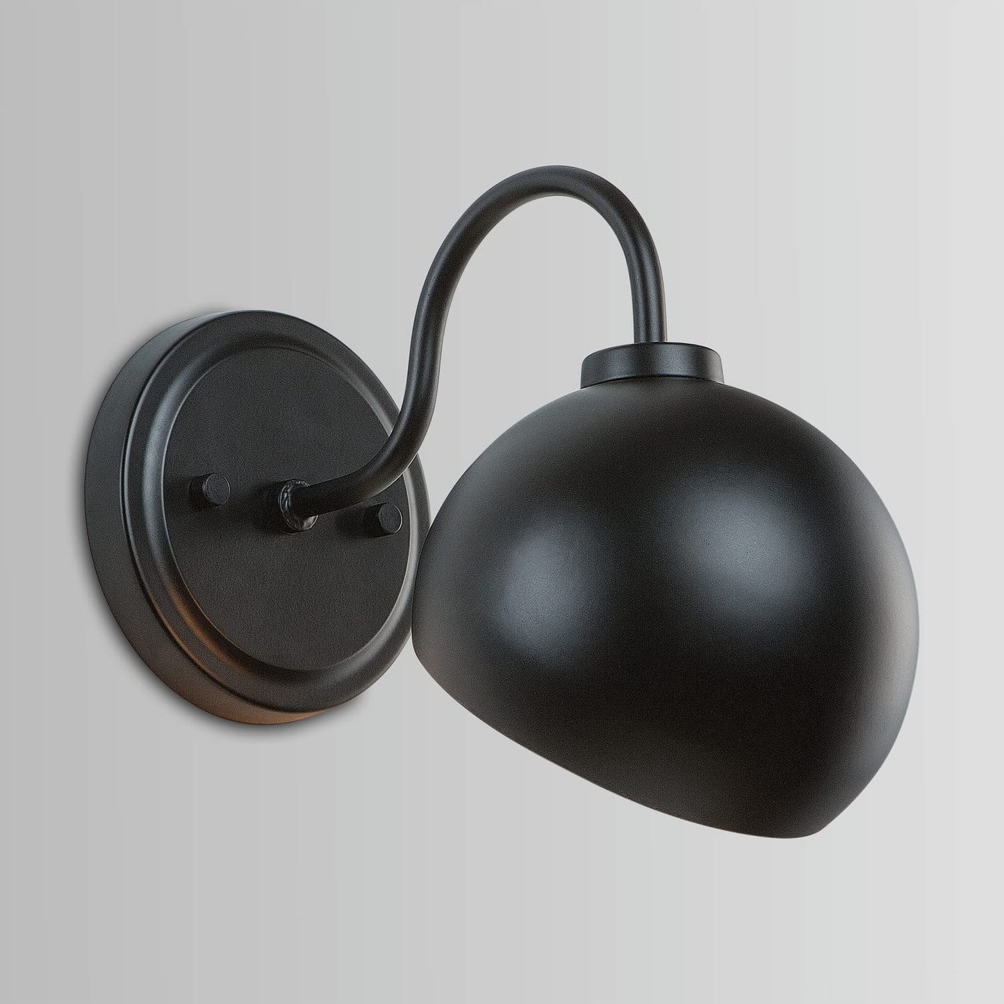 Capital Lighting 633111MB Hadley Tiltable Bolt-On Metal Shade Wall Sconce, 1-Light 60 Watt, 8" H x 6" W, Matte Black