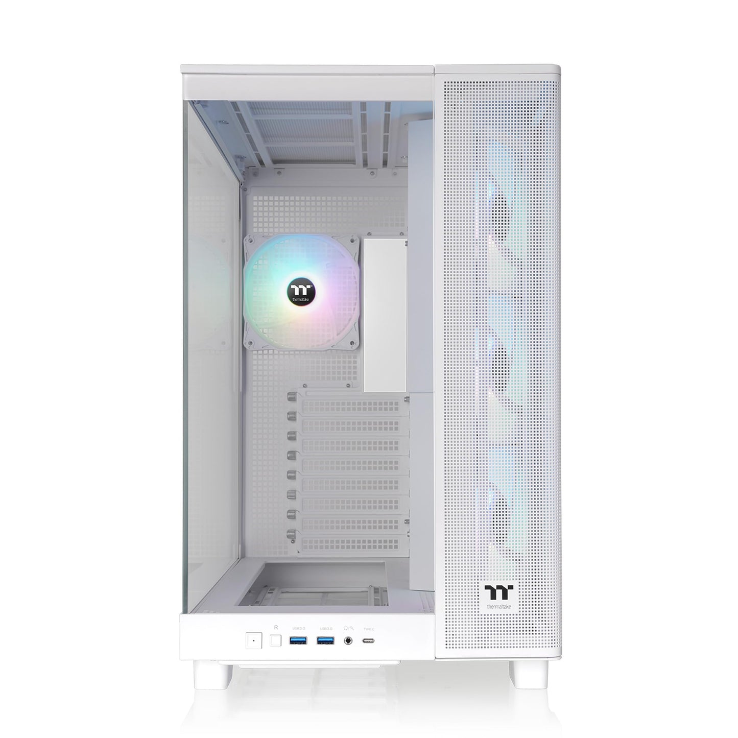 Thermaltake View 380 XL TG ARGB; 4x120mm ARGB Lite Fans Included; 360mm Radiator Support; 420mm GPU Clearance; Hidden Connector Support; Dual Chamber;