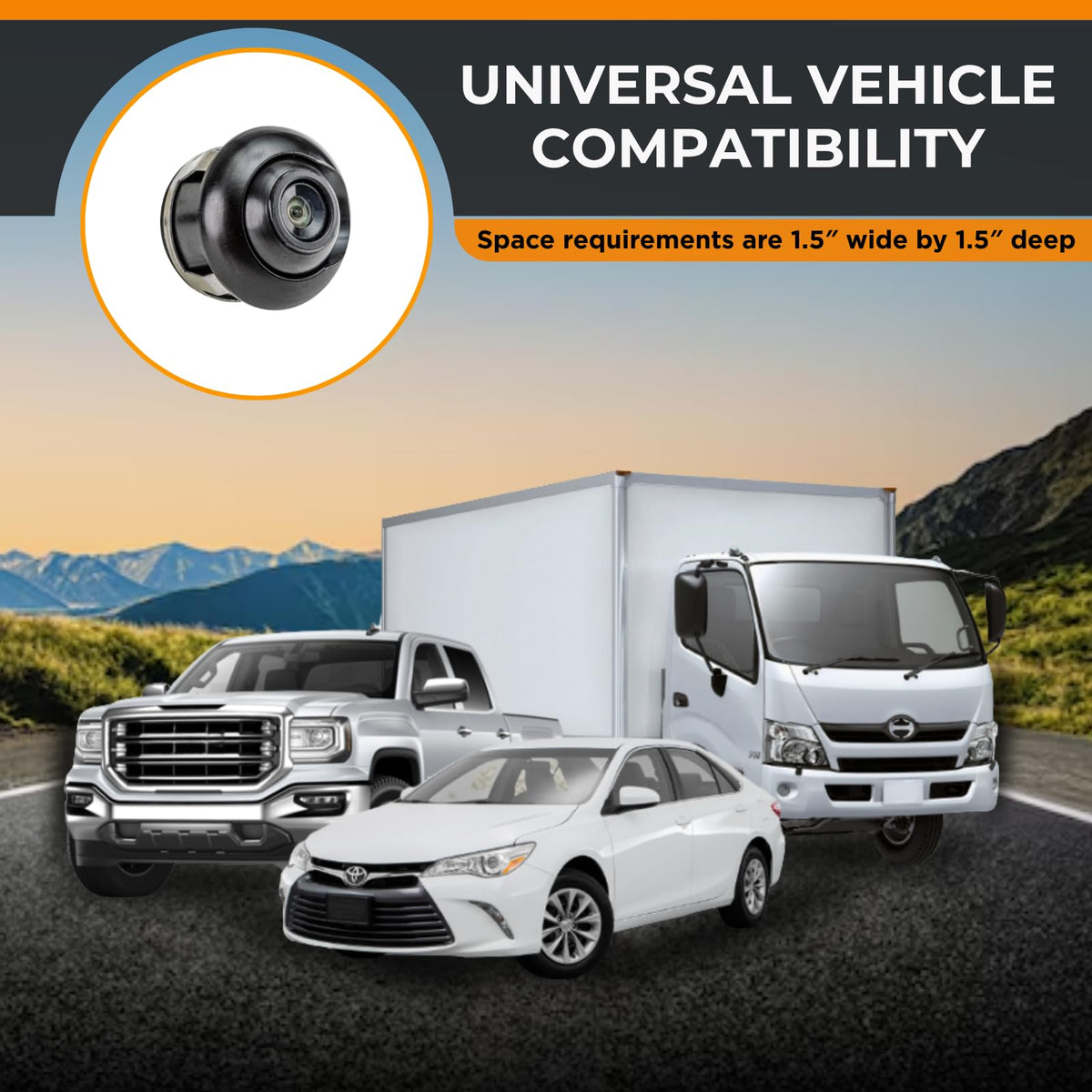 Brandmotion 9002-7612 Universal Adjustable Bullet Backup Camera