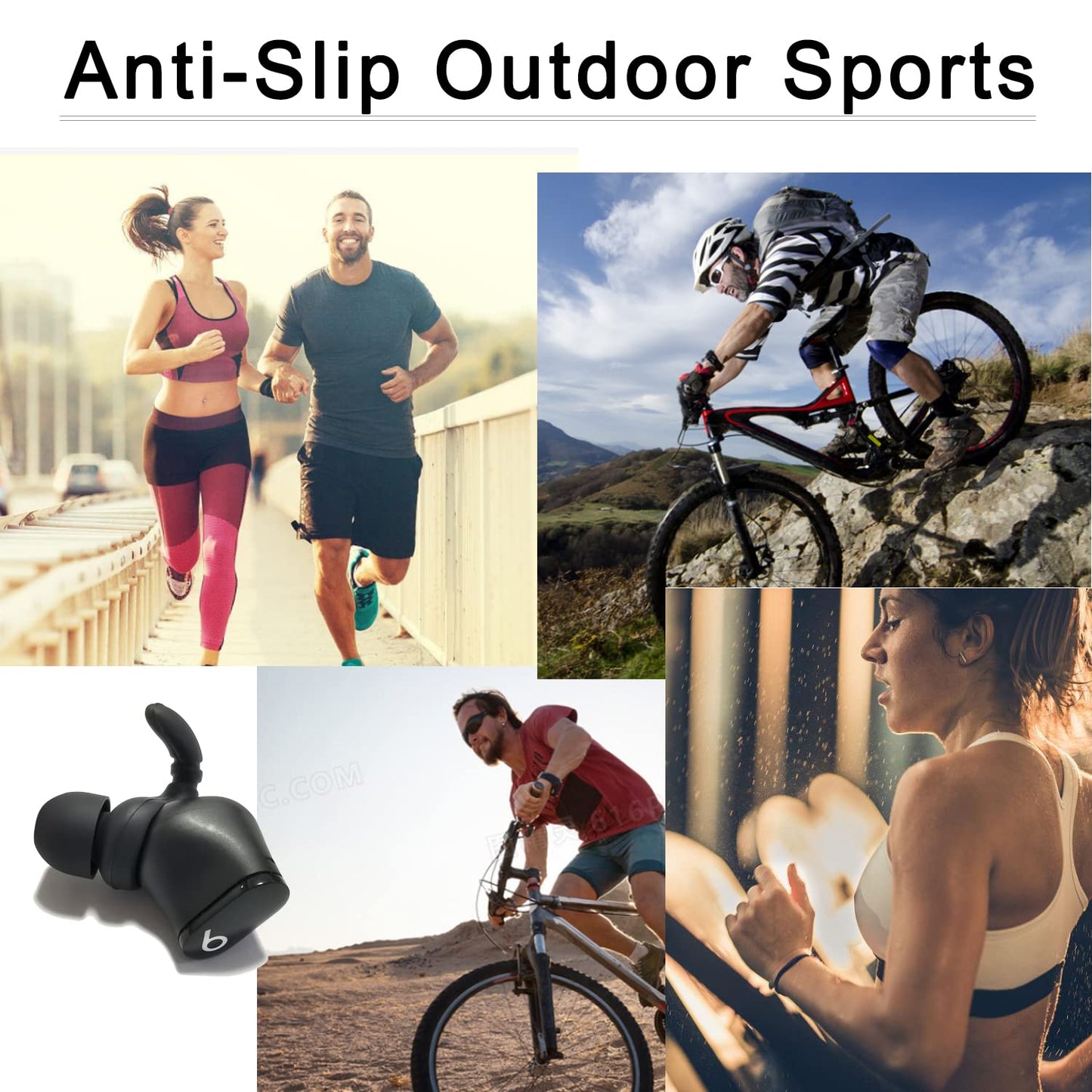 Anti-Slip Ear Hooks & Ear Tips for Beats Studio Buds Replacement