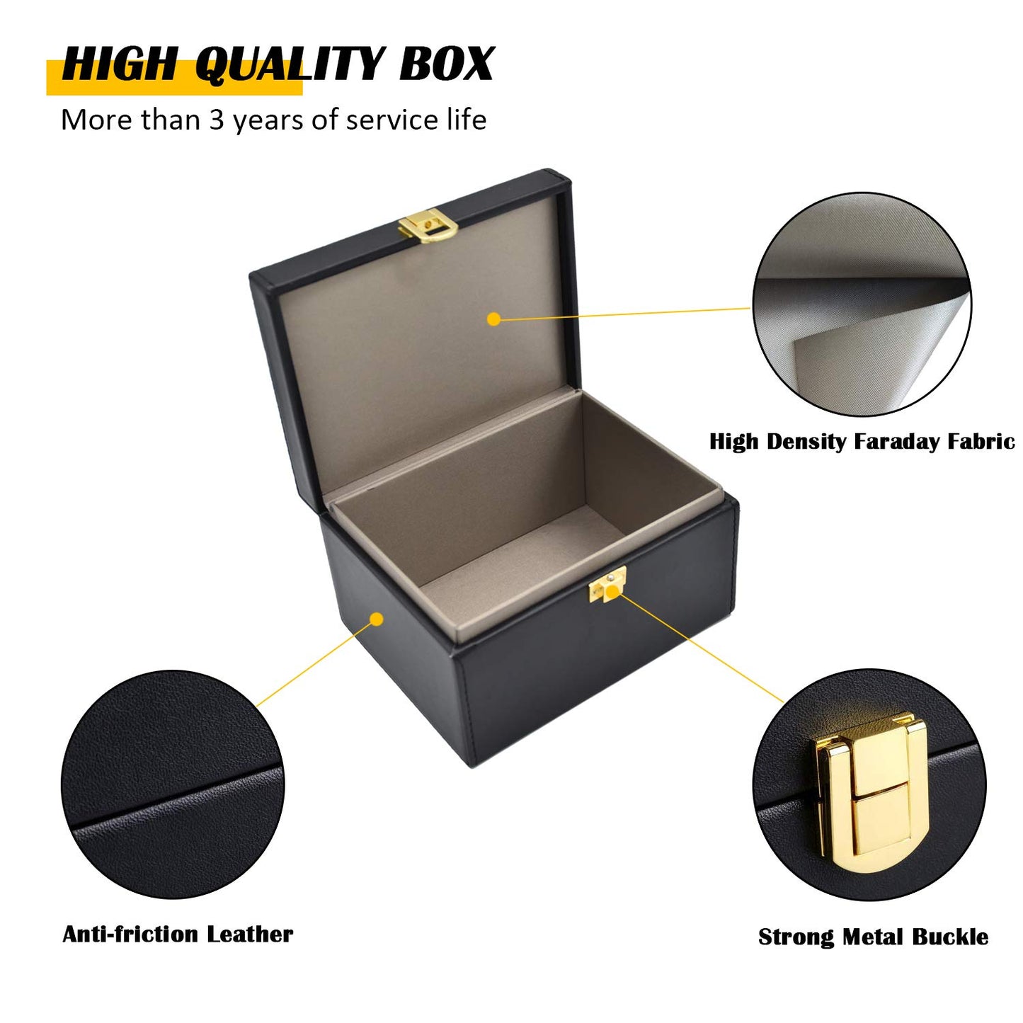 briidea Faraday Box Key Fob Protector, RFID Signal Blocking Box, Faraday Box Signal Blocking Shielding Box for Car Key (Capacity(5-8Keys))