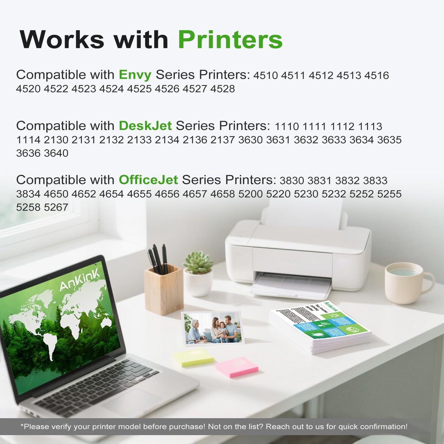 Ankink 63XL Ink Cartridges Replacement for HP 63 XL (Black Color Combo Pack) Fit for HP63 3830 4650 4652 4655 5200 5252 5255 5258 4520 4512 1112 2132