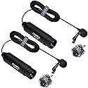 COMICA XLR 48V Phantom Power Lavalier Microphone,CVM-V02O 5.9fts Omni-Directional Lapel Mic for Canon Sony Panasonic Camcorders Zoom H4n H5 H6n Tascam