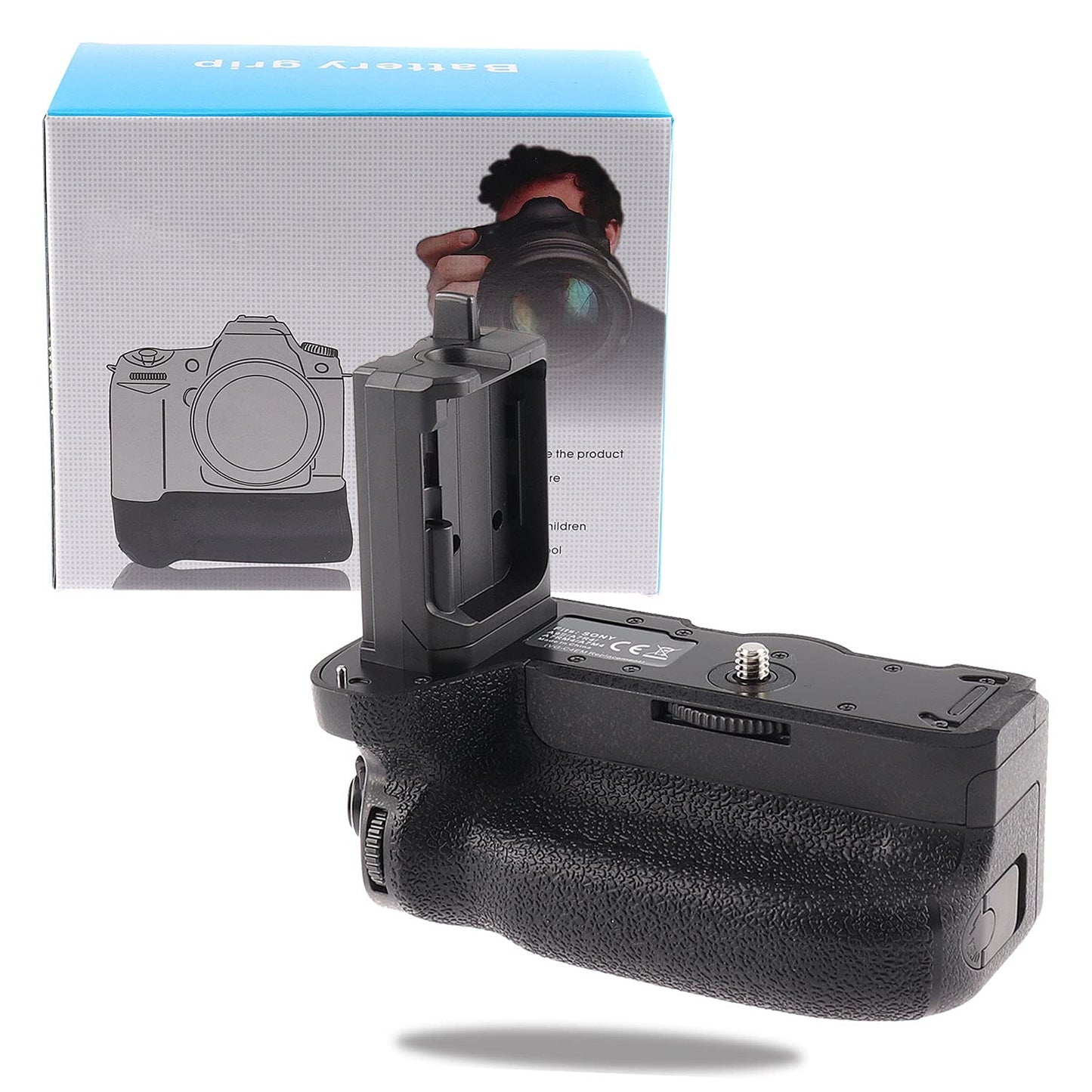 Hersmay Vertical Power Battery Grip for Sony A7V A7M5 A7IV A9II A7RIV A7M4 A7RM4 A7R4 A7R5 A7RV DSLR Camera, Replace for Sony VG-C4EM Battery Holder