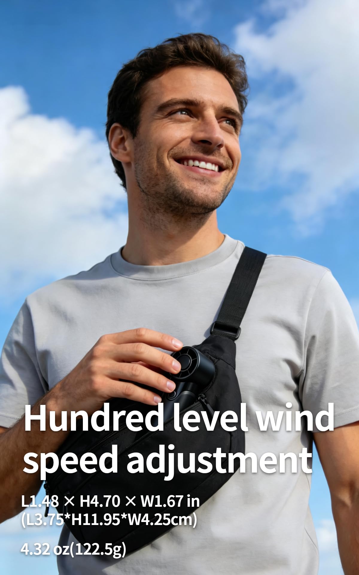 Mini Pocket Handheld Fan, 100 Speed Button Adjustable Personal Fan, 18000RPM High Speed 12M/S Strong Wind, 3000mAh Rechargeable Small Cooling Fan 6H
