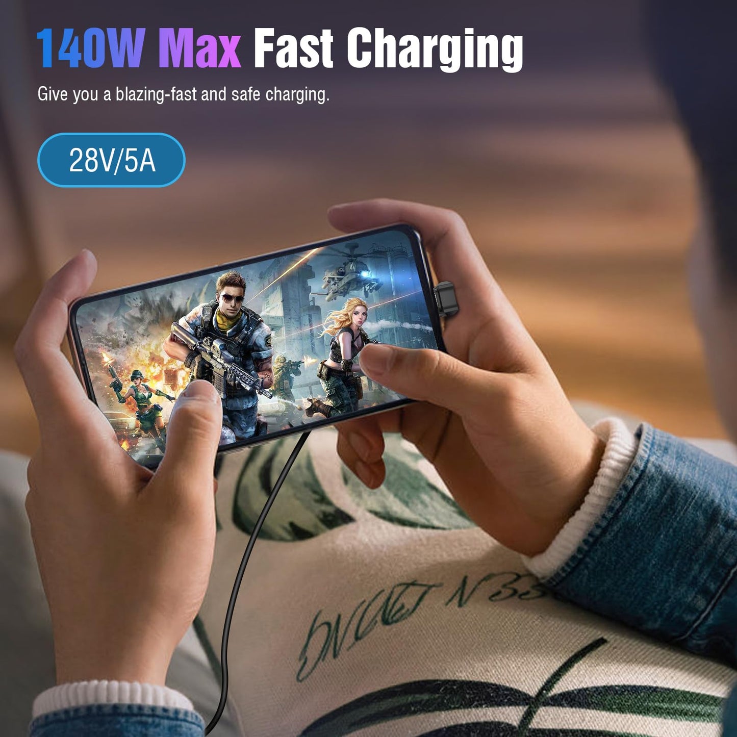 TiMOVO USB C 180 Degree Adapter 2 Pack, 140W Fast PD Charging for ROG Ally/Steam Deck/Lenovo Legion Go Accessories