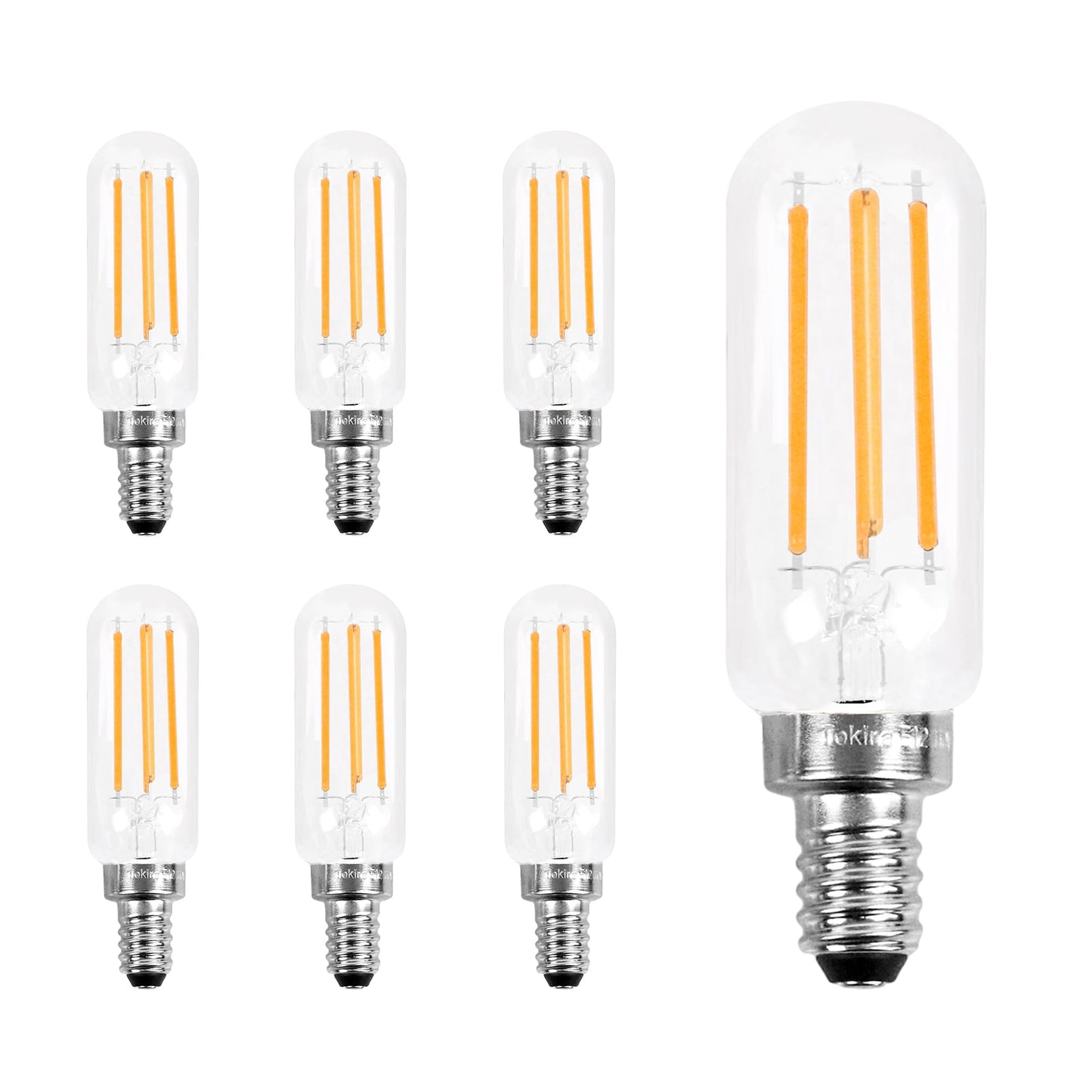 Retro LED Edison Bulb, E12 6W, Equivalent to 40W, 3000K 600 Lumens, Dimmable, Filament Bulb, High Brightness Warm White, Transparent Glass, 2 Sets