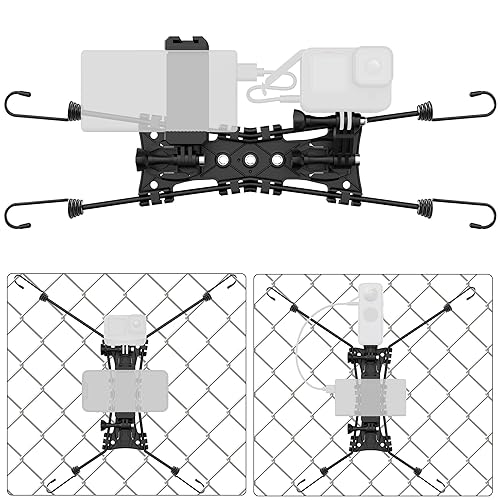 Baseball Cell Phone Fence Mount, iPhone Fence Mount with Battery Holder for iPhone & Android, Gopro, Mevo Start, Support Recording While Charging