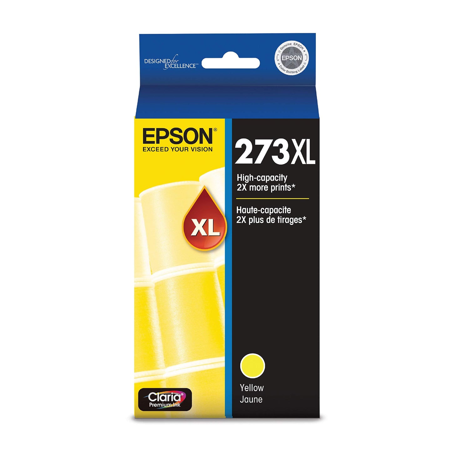 Epson 273 Claria Ink High Capacity Yellow Cartridge (T273XL420-S) Works with Expression Premium XP-520, 600, 610, 620, 800, 810, 820