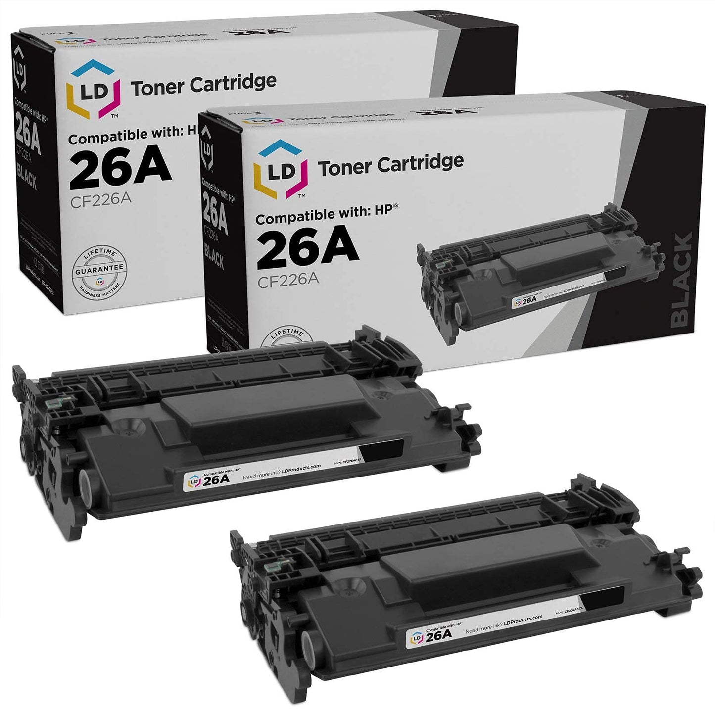 LD Products Compatible Replacements for HP 26A Toner Cartridge CF226A 26X CF226X LaserJet Pro M402d M402dn M402dne M402dw M402n MFP M426fdw M426fdn