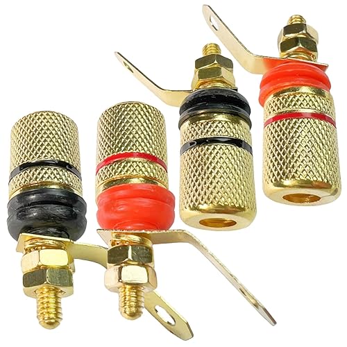 CESS Amplifier Terminal Connector Binding Post Banana Plug Jack Socket (4 Pack)