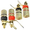 CESS Amplifier Terminal Connector Binding Post Banana Plug Jack Socket (4 Pack)