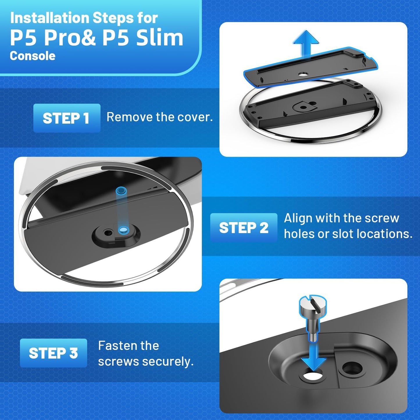 Vertical Stand for P5 Pro, Stable Stand for P5 Pro/Slim Console Disc and Digital, Easy-to-Install Accessories Compatible with P5, with a Nice Look, a