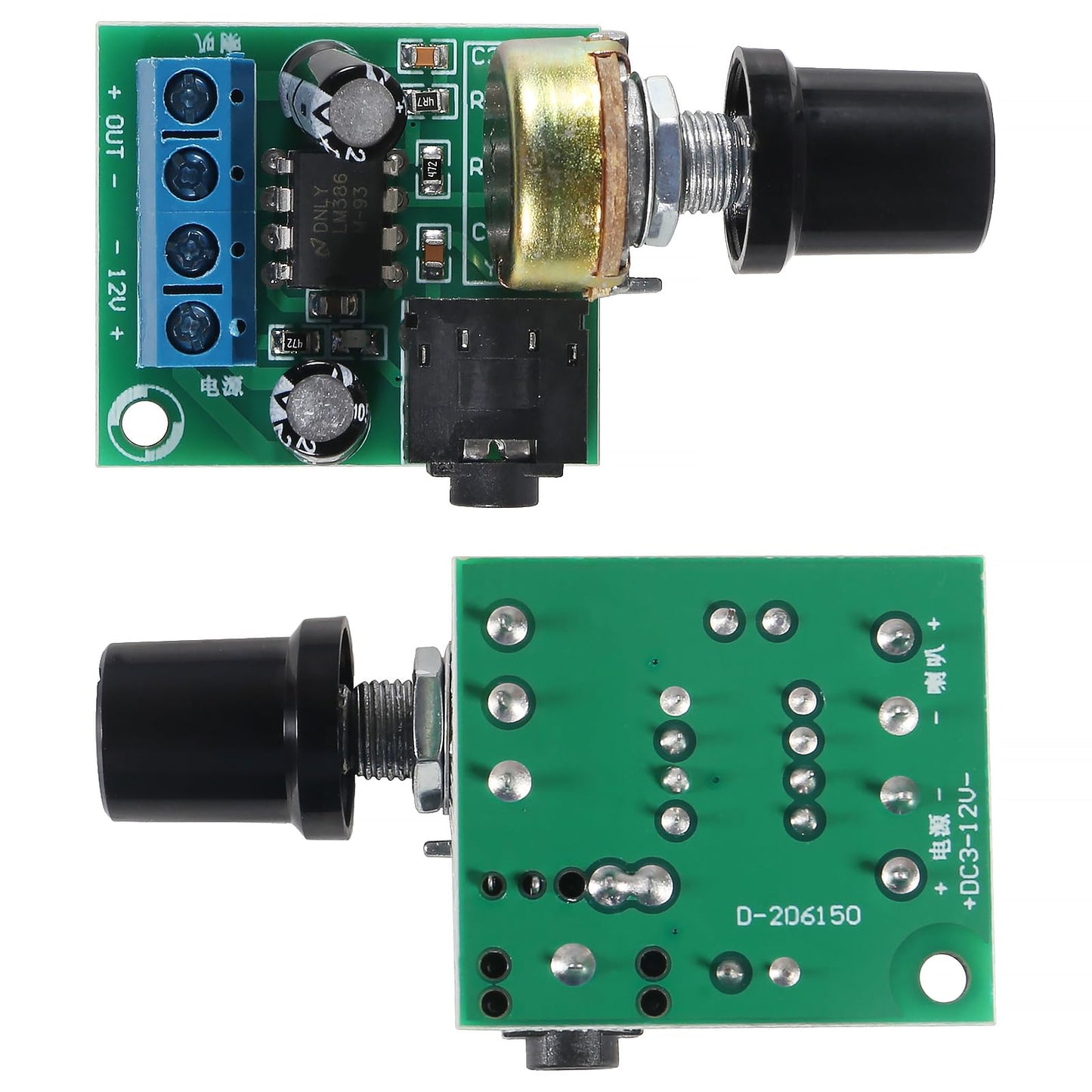 Coliao 6pcs LM386 Audio Amplifier Module 10W Mini Mono Power Amplifier Module DC 3-12V Adjustable Power Amplifier Board