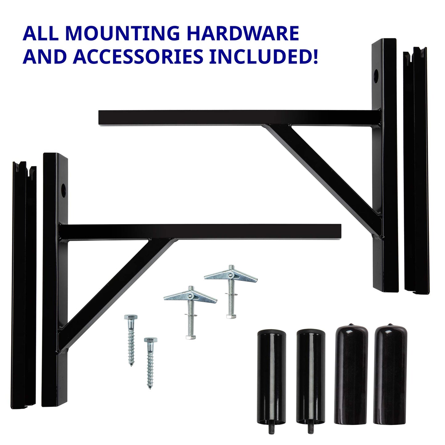 LyxPro Wall Mount Speaker Bracket for Professional Audio PA Speaker Holder Set of 2 Pair Heavy Duty Metal Supports 90 Lbs. Weight Capacity