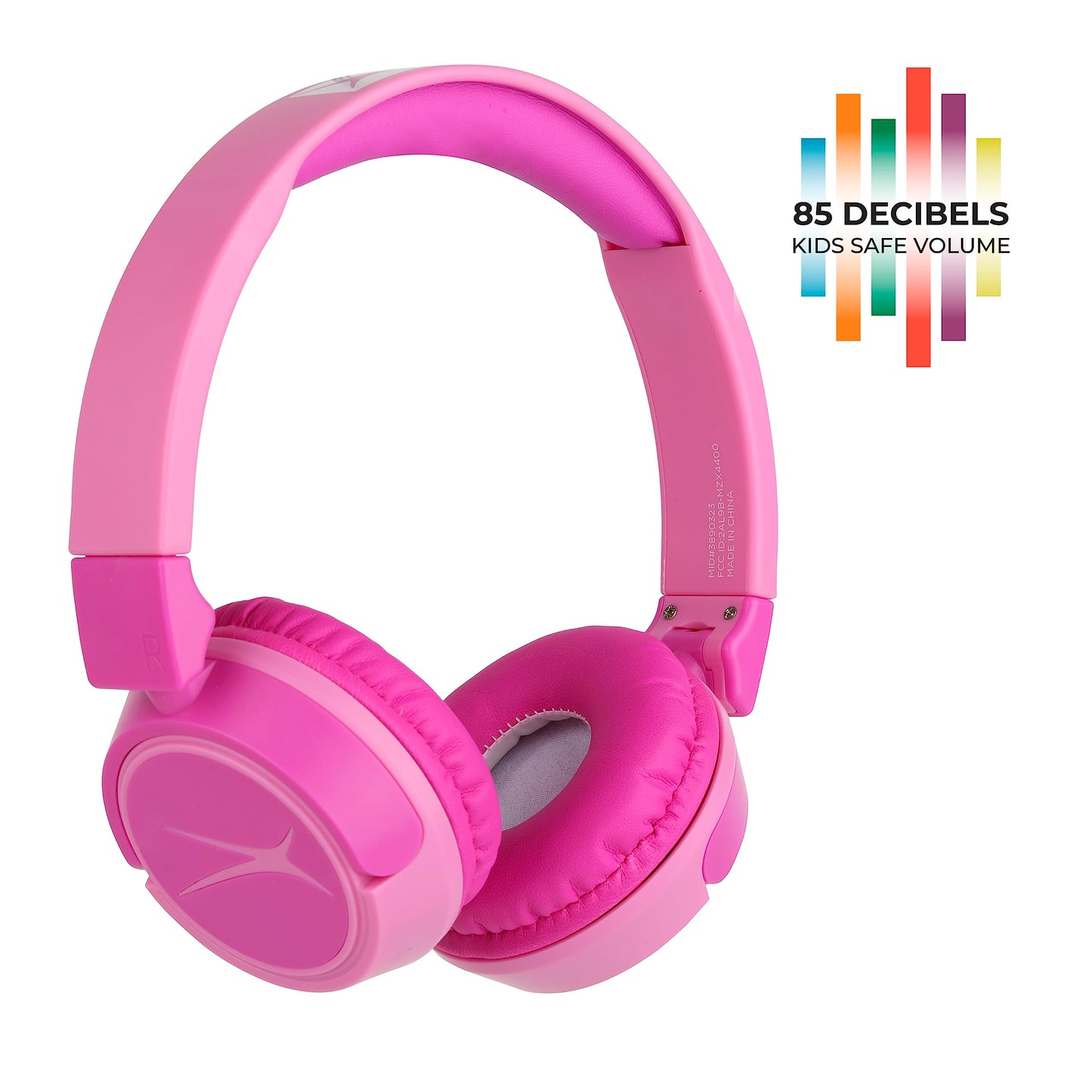 Altec Lansing Kid Safe 2-in-1 Wireless Bluetooth Headphones - Crystal Clear Sound, Safe Volume Limiting, Foldable Design - Enjoy Audio and Protect