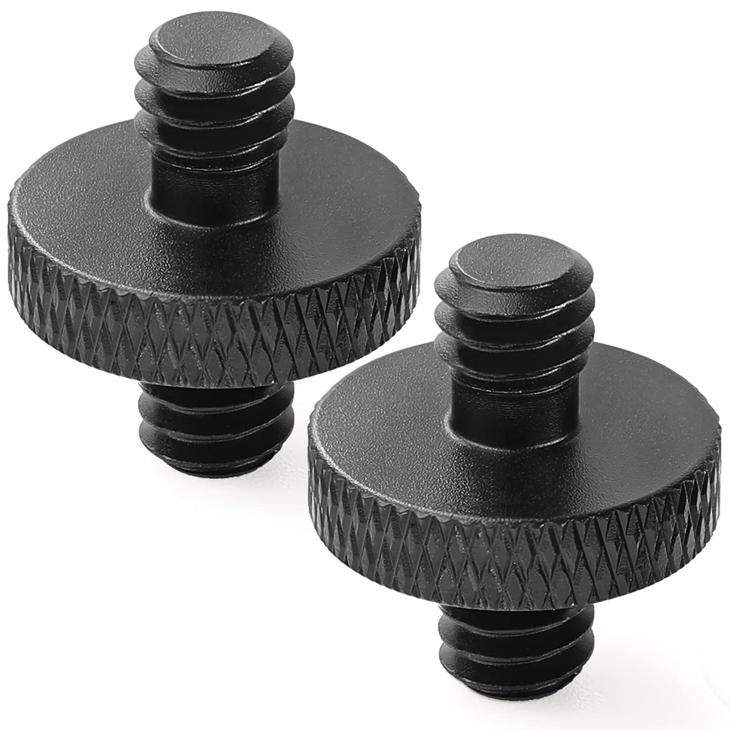 1/4" Male to 1/4" Male Threaded Tripod Screw Adapter Double Sided Standard Mounting Thread Converter for Camera Cage Mount (2 Pack)