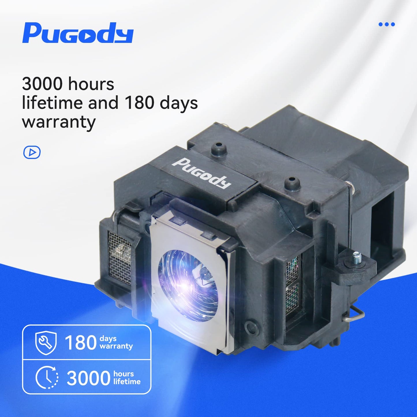 Pugody ELPLP54 ELPLP55 ELPLP56 ELPLP58 Replacement Projector Lamp Bulb for Epson PowerLite Home Cinema 705HD EB-S7 X7 S8 X8 W7 ex5200 ex7200 ex3200