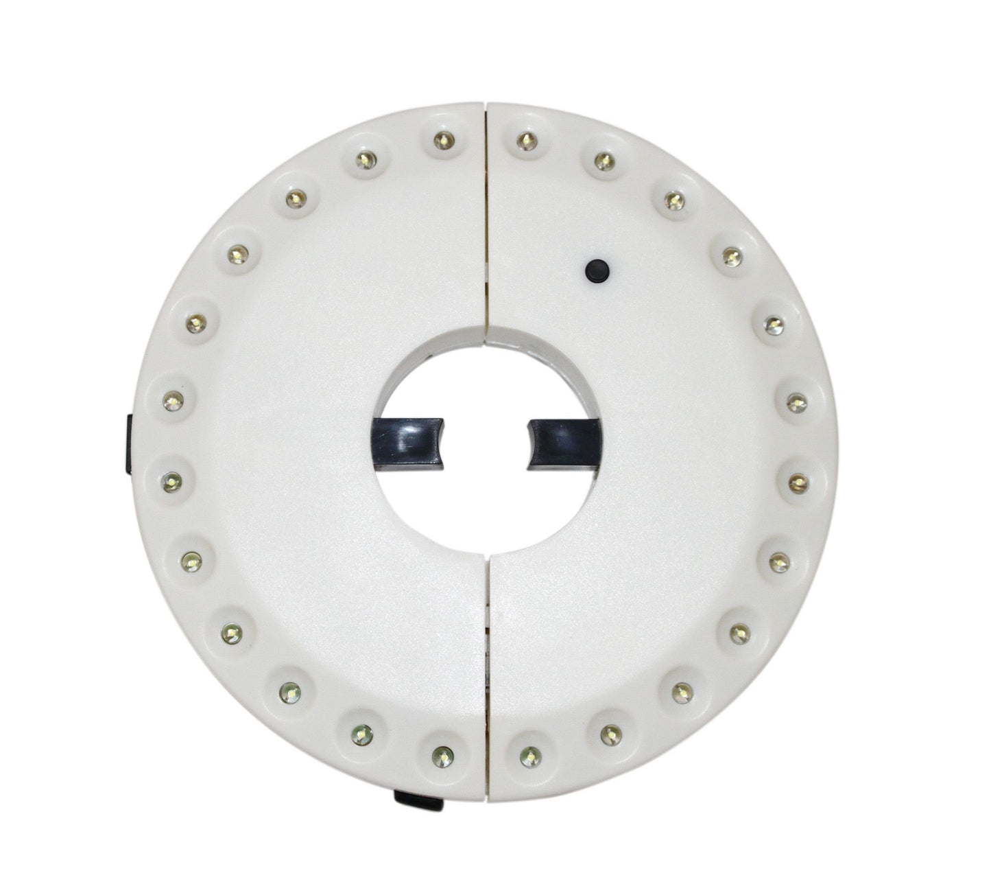 EcoGecko 3-Pack Round White LED Lights, 7-Inch Diameter, Fits 1-1.6 Inch Pole, Battery Operated, 100,000 Hour Lifespan