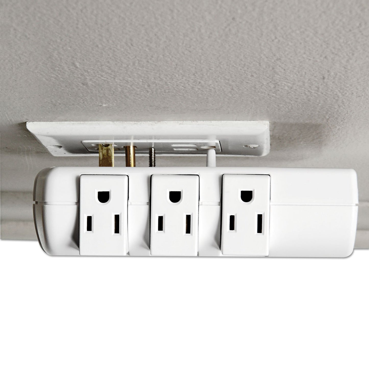 Innovera Wall Mount Surge Protector, 6 ac outlets, 2,160 j, White