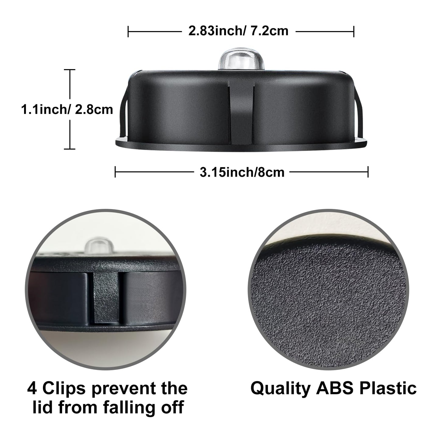 AA 600mAh Solar Lights Replacement Top Parts, Solar Panel for Outdoor Garden Lanterns or DIY Solar Lantern Warm White LED (1Pack)