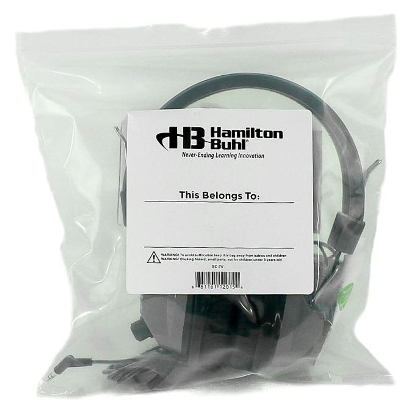 HamiltonBuhl SC‑7V SchoolMate Deluxe Stereo Headphones 50‑Pack - Over‑Ear Design, On‑Earcup Volume Control, Chew‑Resistant Dura‑Cord, Replaceable…