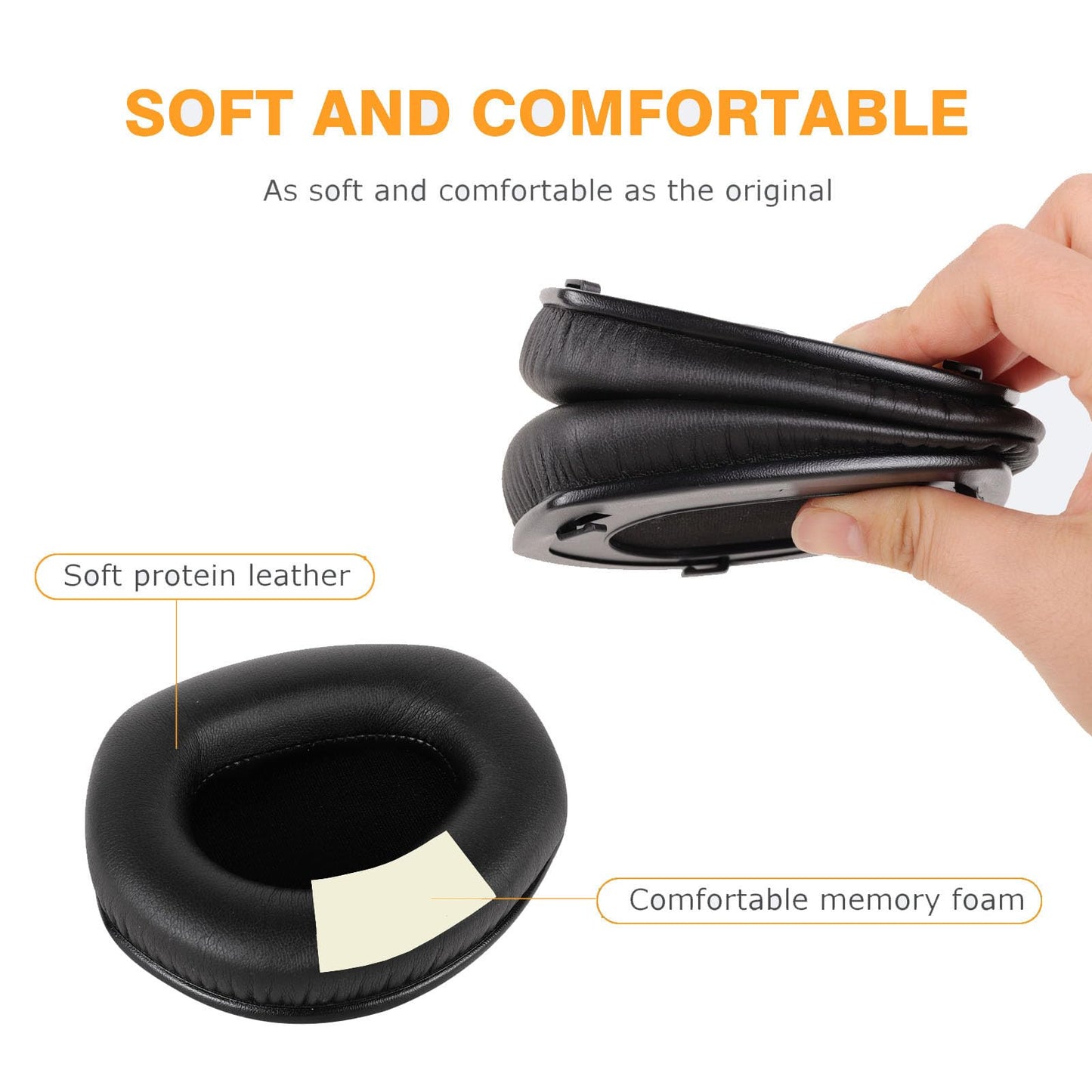 RS 175/HDR 175/TR 175 Replacement Ear Pads Upgrade Headphones Parts, Comfortable RS175 Earpads Cushions Compatible with Sennheiser