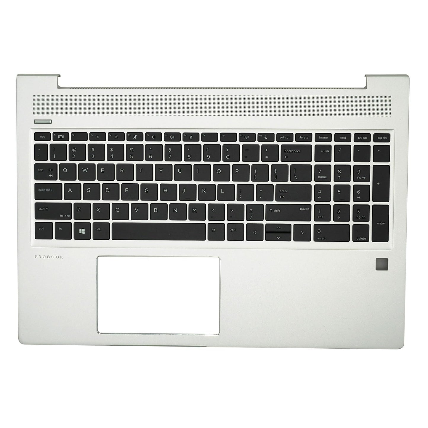 RenBang Tech Replacement for HP Probook 450 455 G6 450 455R G7 Laptop Upper Case Palmrest with Non-Backlit Keyboard Assembly L45091-001 Sliver