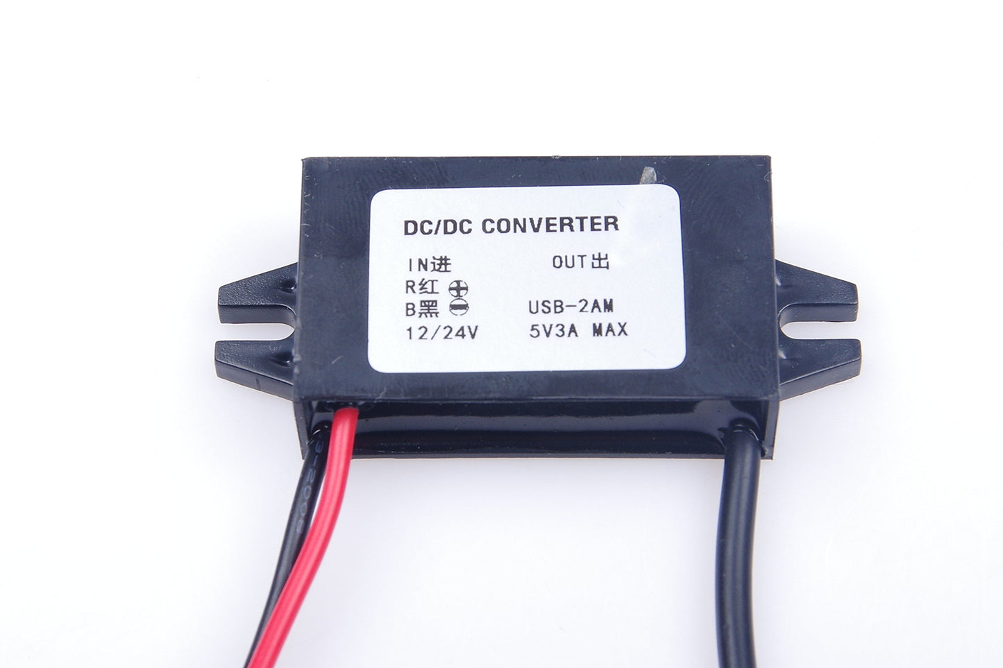KNACRO DC-DC Convert Step-Down Power Supply Module 9V 12V 8-22V to 5V 3A USB Female + mini USB Output Waterproof