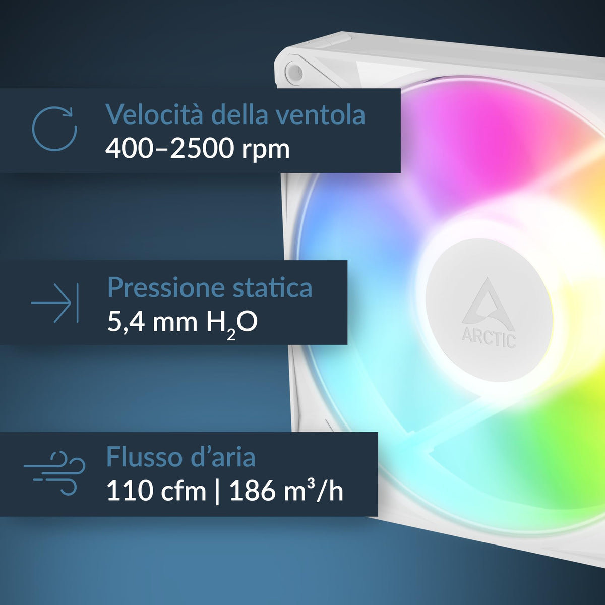 ARCTIC BioniX P14 A-RGB (White), 140 mm PWM Fan with Daisy Chain