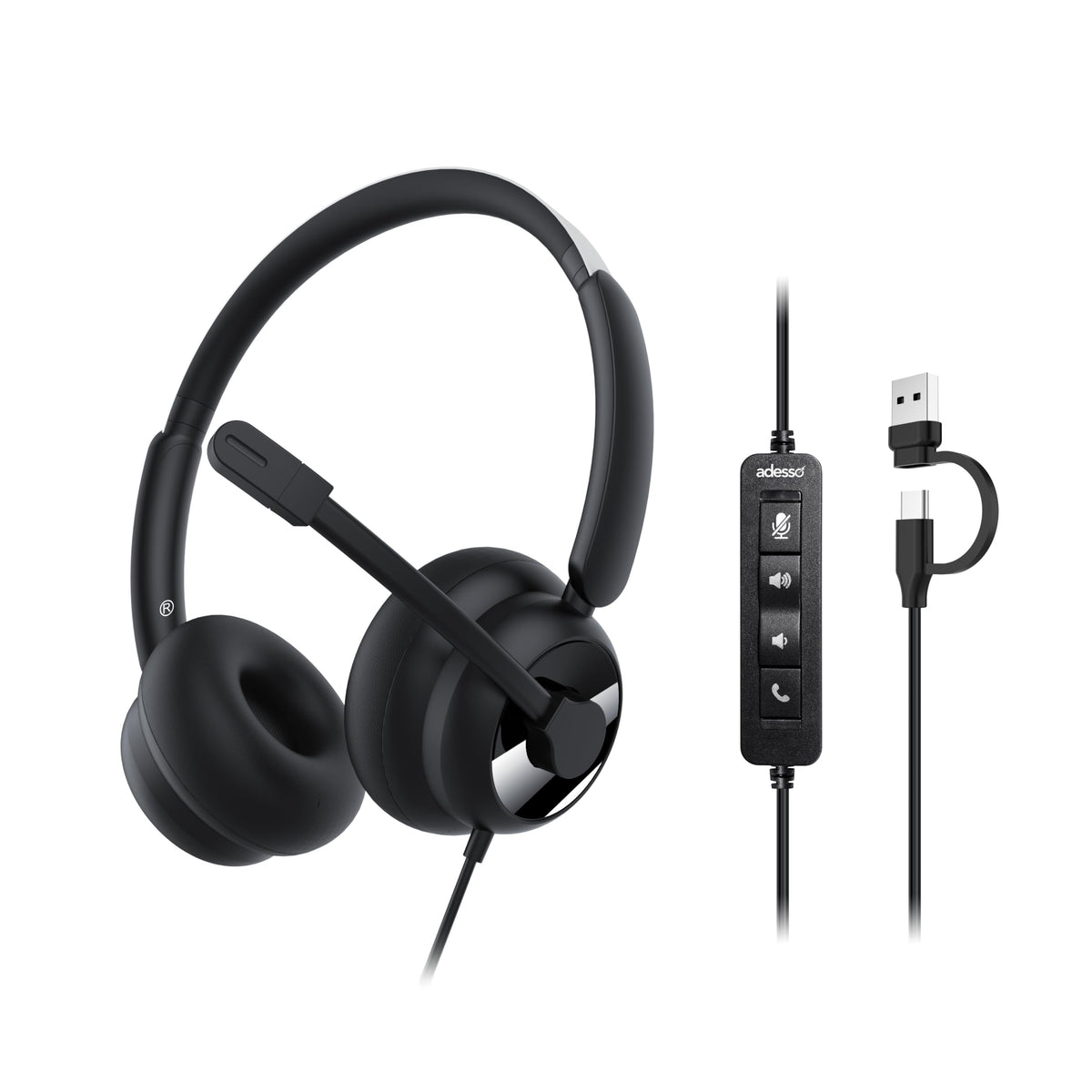 Adesso Xtream P9 Stereo Wired Headset with Microphone and Inline Controls