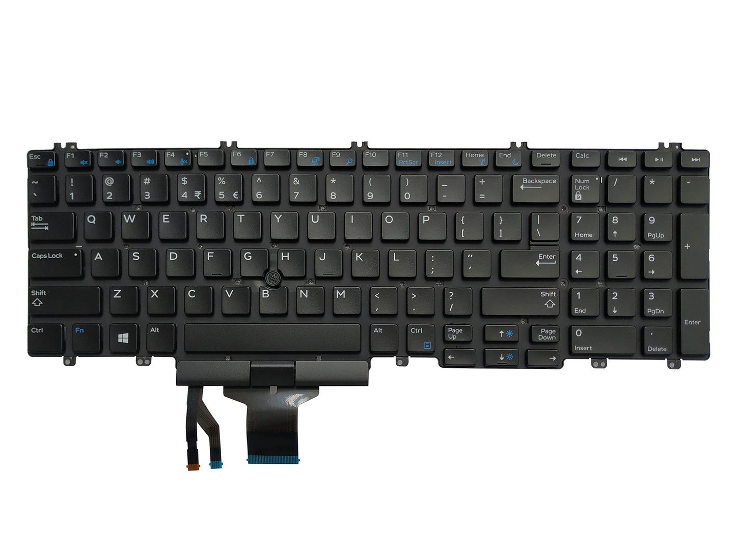 Laptop Replacement Keyboard Compatible for Dell Precision 7530 7540 7730 7740 with Poniter Stick (No Backlit) 00DK60 PK1326J1A01 0266YW US Layout