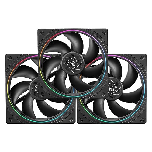 Thermalrlght TL-S12 X3 CPU Fan 120mm Case Cooler Fan, 4pin PWM Silent Computer Fan Under 23.2dB(A) for Case CPU Liquid Cooler and CPU Air Cooler
