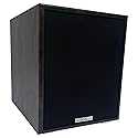 Rockville Rock Shaker Dark Wood 400W 8-Inch Powered Subwoofer, Deep Bass, Adjustable Controls, Stylish Finish, for Home Theater and Music
