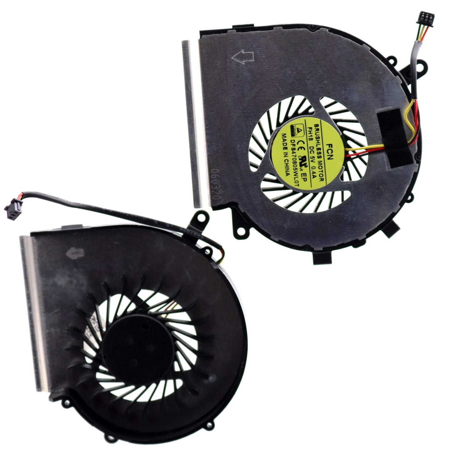 Deal4GO 3-pin 3-Wire CPU Cooling Fan DFS470805CL0T FH19 w/GPU Fan Cooler DFS470805WL0T FH18 for MSi GE62 GE62VR GE72 PE60 PE70 GL62 GL72 GP62 GP72