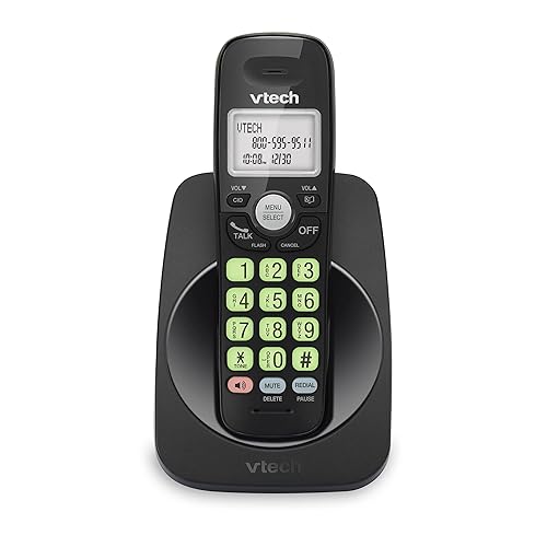 VTech Cordless Phone with DECT 6.0, Full-Duplex Speakerphone, Lighted Display, Backlit Keypad, Caller ID/Call Waiting, Volume Control, Hearing Aid