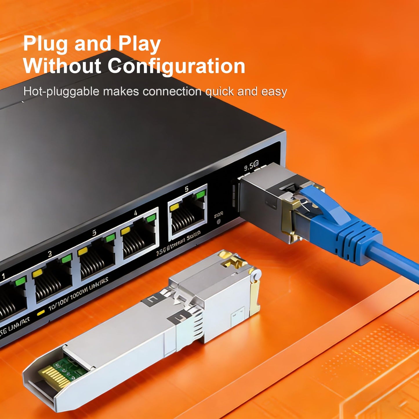 10GBase-T SFP+ Copper RJ45 Module Transceiver, RJ-45 SFP+ CAT.6a