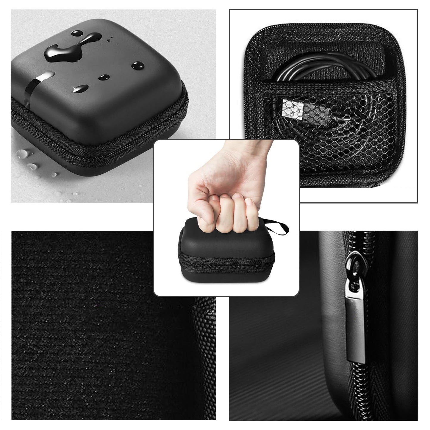 CHIVOLONA Charger Case,Mini Cable Organizer Cases,Pouch Case Bag,Small Charger Organizer,Waterproof Travel Storage Carrying Bag for USB Drives,Power