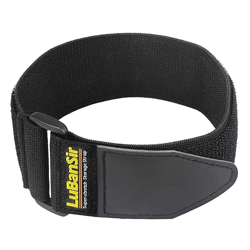LuBanSir Cinch Straps - 2" x 18" (6 Pack) Elastic Hook and Loop Storage Straps with Buckle for Bicycle, Truck, Boat and More for Extension Cords