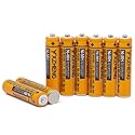 YXZHENG AAA Battery 8pcs 1.2V NI-MH Rechargeable 630mAh HHR-65AAABU Compatible with Panasonic Cordless Phone Recyclable 2000+ Times (8X HHR-65AAABU)