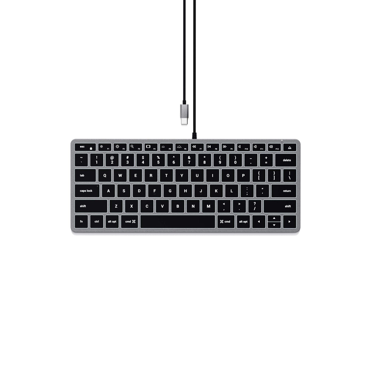 Satechi Slim W1 Wired Keyboard, Backlit Illuminated Keys, USB-C Connection