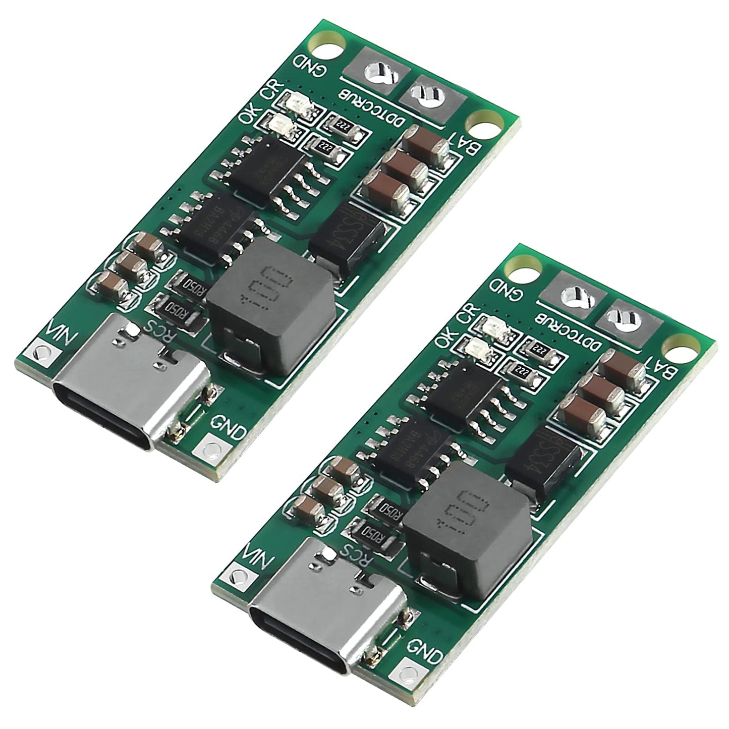 ATNSINC 2PCS Multi-Cell 2S 3S 4S Type-C USB Boost Converter to 8.4V 12.6V 16.8V Step-Up Power Module LiPo Polymer Li-Ion Charger Protection Board (3S…
