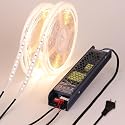BENLUN 24V LED Strip Light Kit 65.6ft (2 Rolls of 32.8ft), 4000K Natural White Cuttable LED Tape Lights, SMD 2835 300W with Power Supply for Bedroom