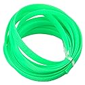 Bettomshin 1Pc 16.4Ft(5m) Cable Management Sleeve, 1/2"(12mm) Width PET Fluorescent Green Cord Protector, Wire Loom Tube Insulated Split Sleeving