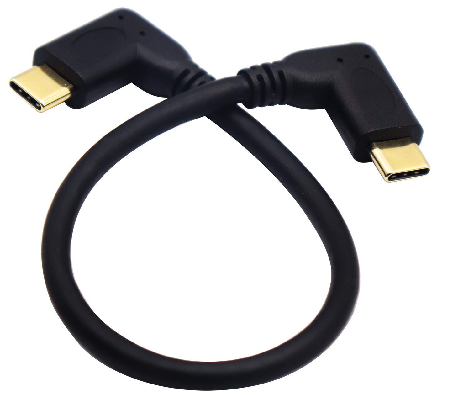 zdyCGTime Type c 3.1 Extension Cable 90 Degree USB 3.1 Type C Male to Male Gen 2 (10Gbps) Connector Extension Cable, Supports Charging, Data, Audio